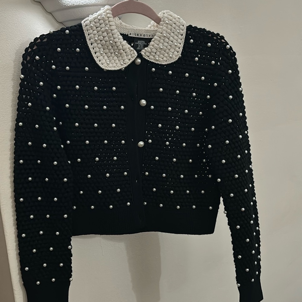 Alice and Olivia pearl cardigan